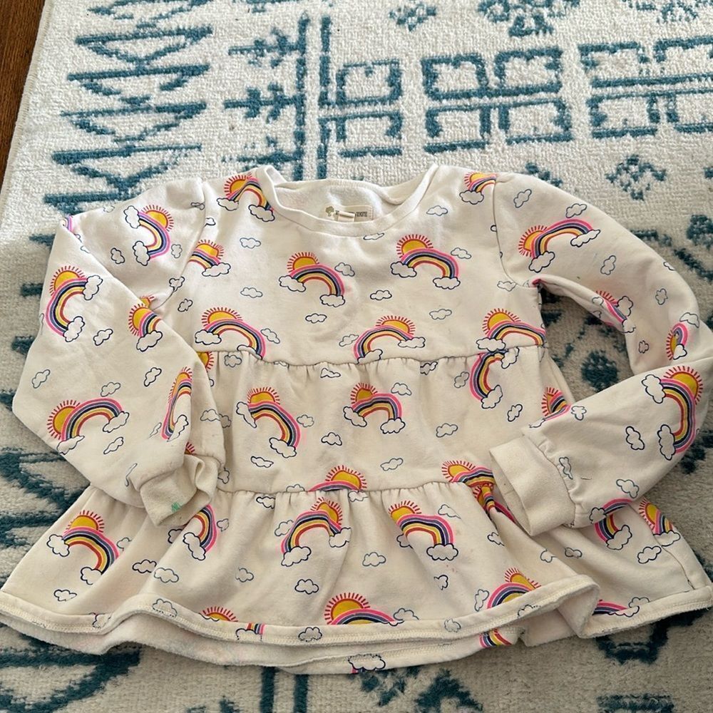 Tucker & Tate girls rainbow sweatshirt/skirt